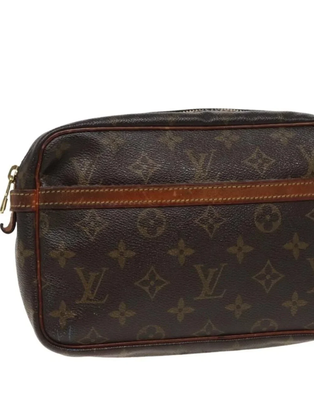 LOUIS VUITTON Monogram Compiegne 23 Clutch Bag M51847 LV Auth